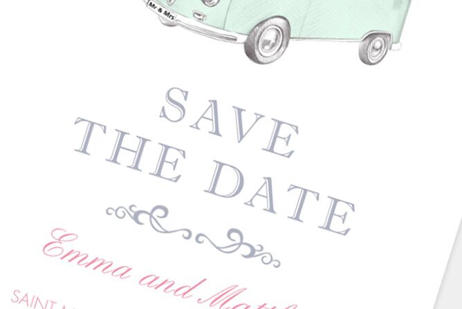Save the date-kort bryllup lykønskningskort
